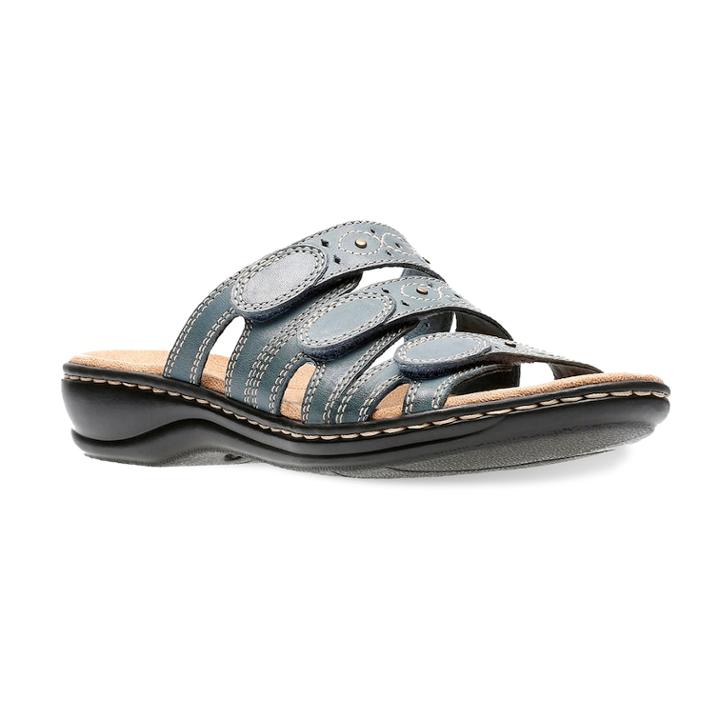 Clarks Leisa Cacti Q Women's Ortholite Sandals, Size: 7 Wide, Med Blue