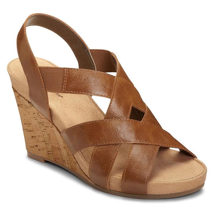 A2 By Aerosoles Swim Plush Women's Wedge Sandals, Size: Medium (8), Lt Orange