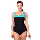 Women's Reebok Sugarcoat Colorblock One-piece Swimsuit, Size: 12, Ovrfl Oth