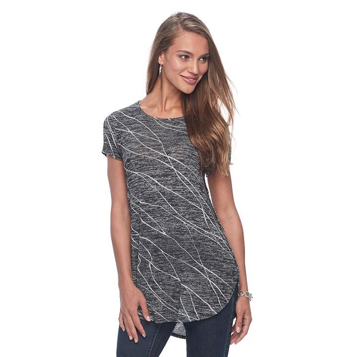 Women's Apt. 9&reg; Tunic Tee, Size: Small, Oxford