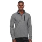Men's Hke Classic-fit Space-dyed Performance Quarter-zip Pullover, Size: Xl, Med Grey
