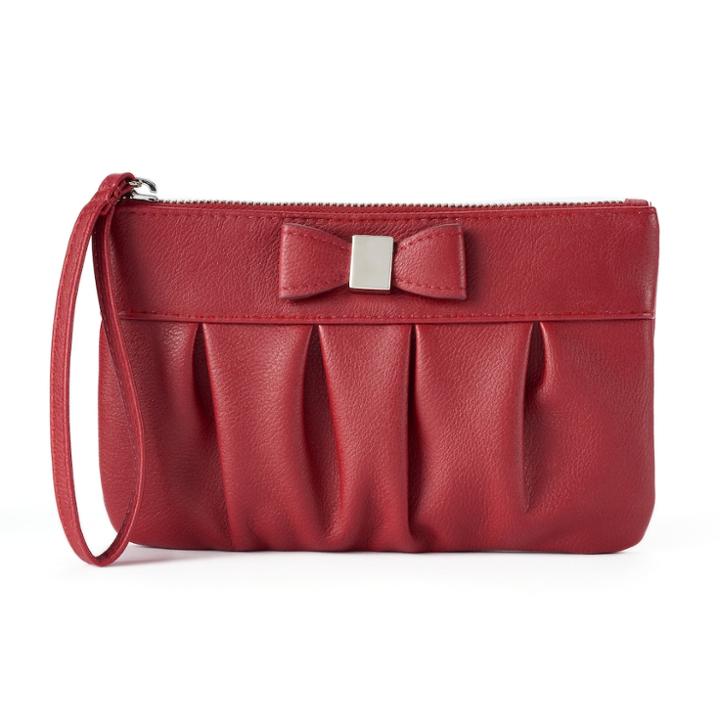 Apt. 9&reg; Rfid-blocking Bow Wristlet, Women's, Red