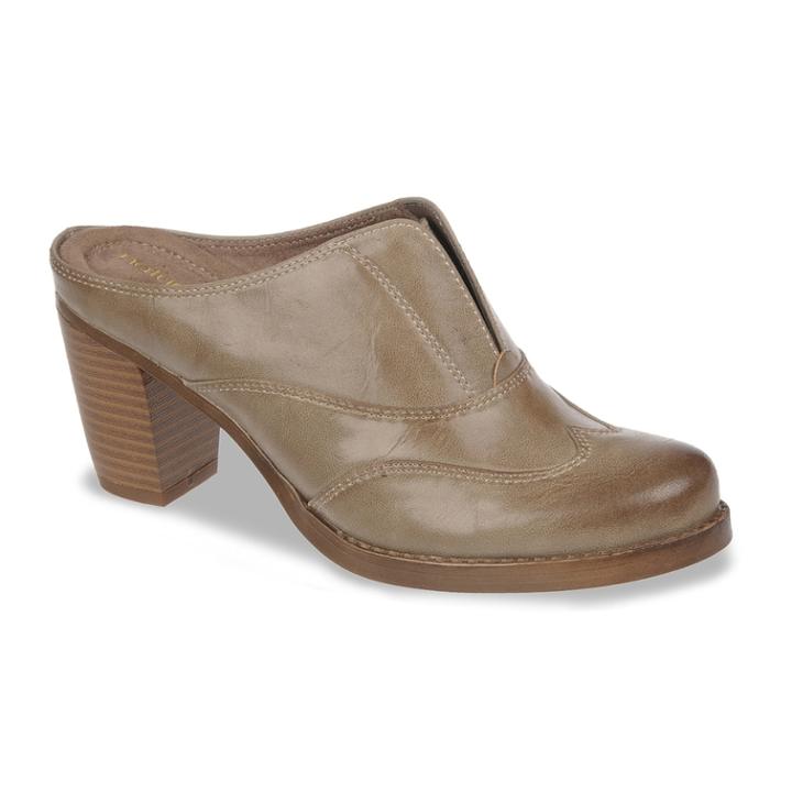 Naturalsoul By Naturalizer Cammie Mules - Women, Size: Medium (9), Beig/green (beig/khaki)