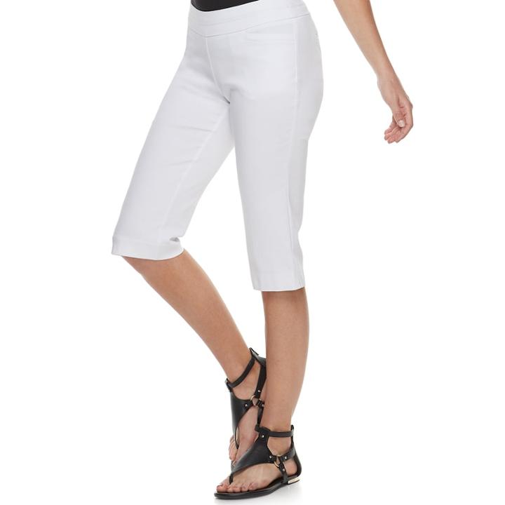 Petite Apt. 9&reg; Brynn Midrise Skimmer Capris, Women's, Size: 2 Petite, Natural