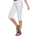 Petite Apt. 9&reg; Brynn Midrise Skimmer Capris, Women's, Size: 2 Petite, Natural