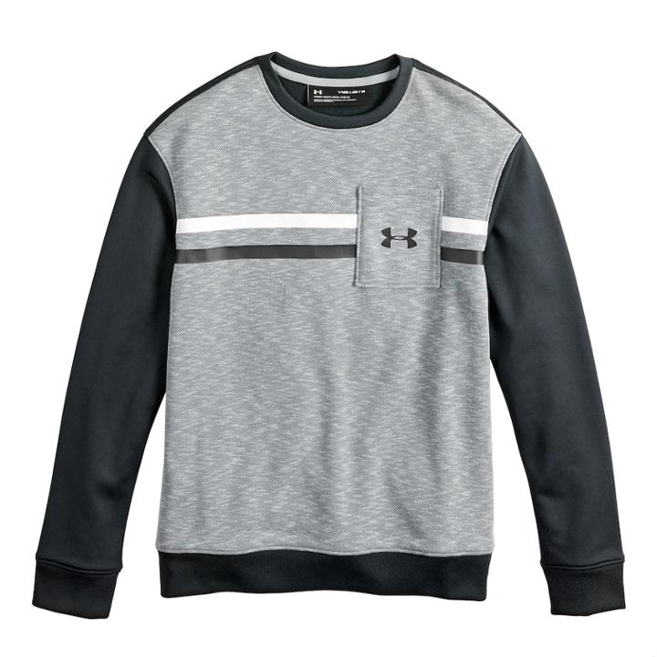 Boys 8-20 Under Armour Huddle Up Terry Cloth Top, Size: Medium, Med Grey