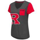 Women's Campus Heritage Rutgers Scarlet Knights Pocket V-neck Tee, Size: Small, Red Other