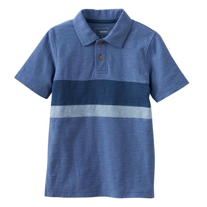 Boys 4-7x Sonoma Goods For Life&trade; Striped Polo, Boy's, Size: 4, Blue (navy)
