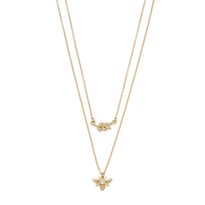 Lc Lauren Conrad Beetle & Vine Double Strand Necklace, Women's, Gold