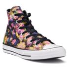 Women's Converse Chuck Taylor All Star Polka-dot Floral High Top Sneakers, Size: 10, Black