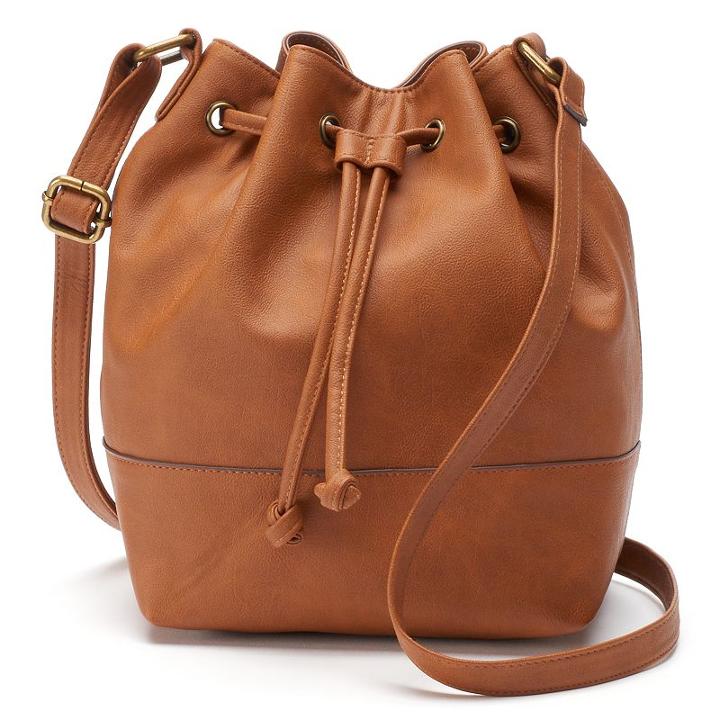 Sonoma Goods For Life&trade; Bucket Crossbody Bag, Women's, Red/coppr (rust/coppr)