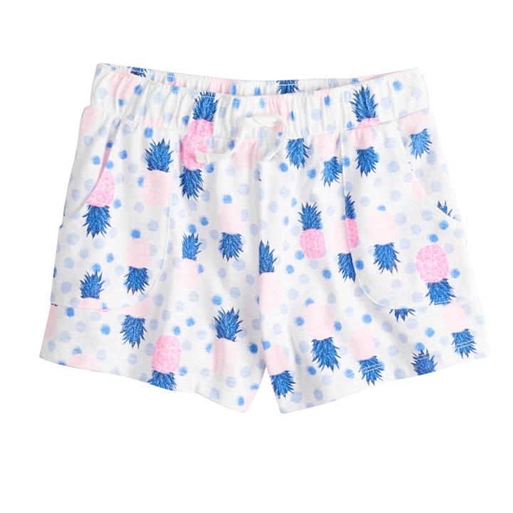 Girls 7-16 & Plus Size So&reg; Pattern Knit Shorts, Size: 12 1/2, Natural