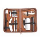 Royce Leather Executive Travel And Grooming Kit, Brown