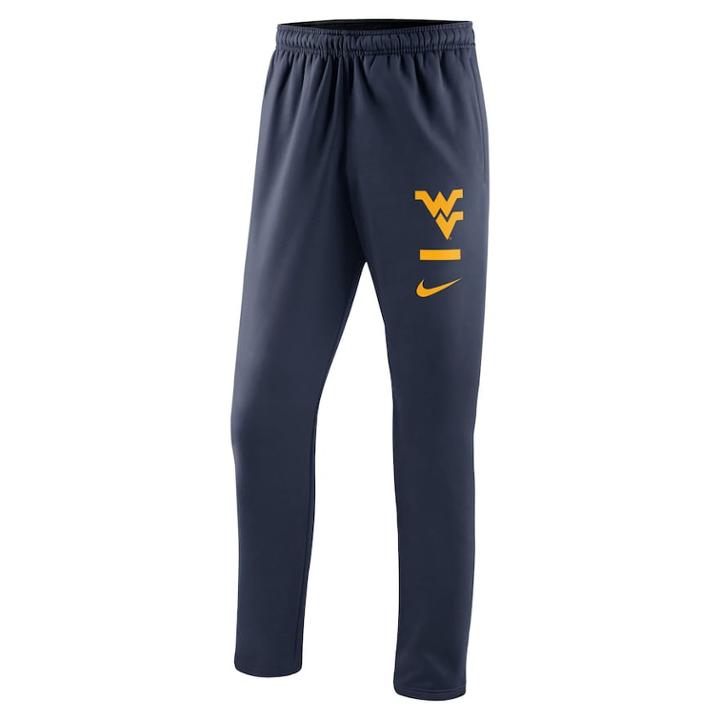 Men's Nike West Virginia Mountaineers Therma-fit Pants, Size: Xxl, Blue (navy)