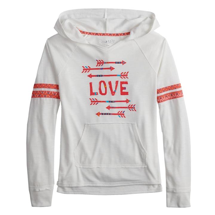Girls 7-16 Mudd&reg; Varsity Hodie, Size: 7-8, White