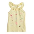 Girls 4-12 Sonoma Goods For Life&trade; Embellished Graphic Ruffle Tank Top, Size: 10, Yellow
