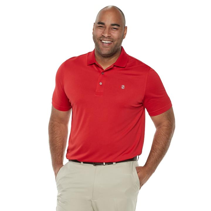 Big & Tall Izod Golf Champion Grid Polo, Men's, Size: Xl Tall, Med Red