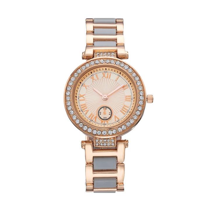Women's Crystal Watch, Size: Medium, Pink