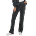 Women's Juicy Couture Velour Midrise Bootcut Pants, Size: M Long, Light Grey