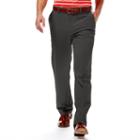 Men's Haggar&reg; Cool 18&reg; Classic-fit Flat-front No-iron Expandable Waist Pants, Size: 30x30, Grey