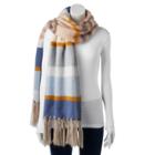 Sonoma Goods For Life&trade; Striped Fringed Oblong Scarf, Women's, Dark Blue