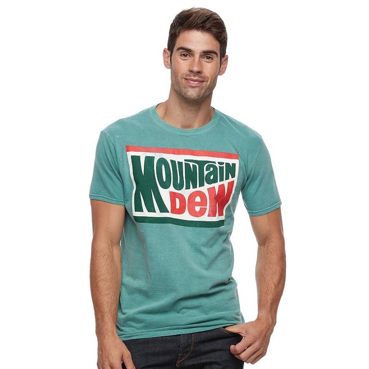 Men's Mt. Dew Tee, Size: Medium, Dark Green