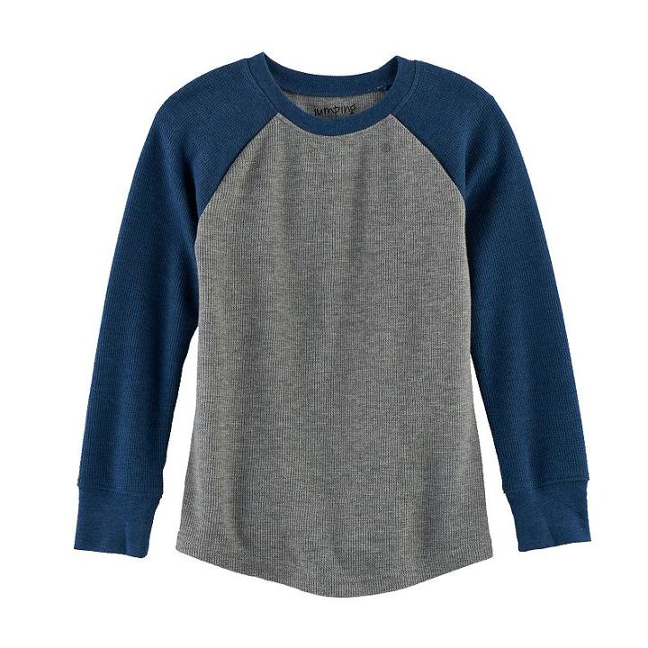 Boys 4-10 Jumping Beans&reg; Raglan Thermal Tee, Size: 7x, Med Grey