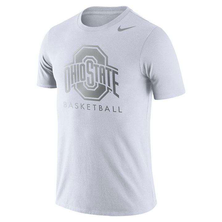 Men's Nike Ohio State Buckeyes Basketball Tee, Size: Xxl, White