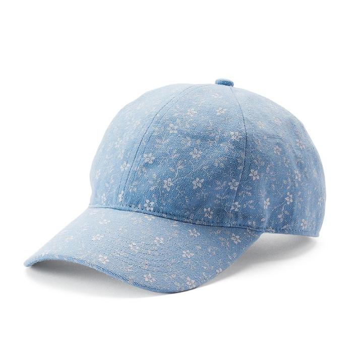 Women's Chaps Ditsy Floral Baseball Cap, Med Blue