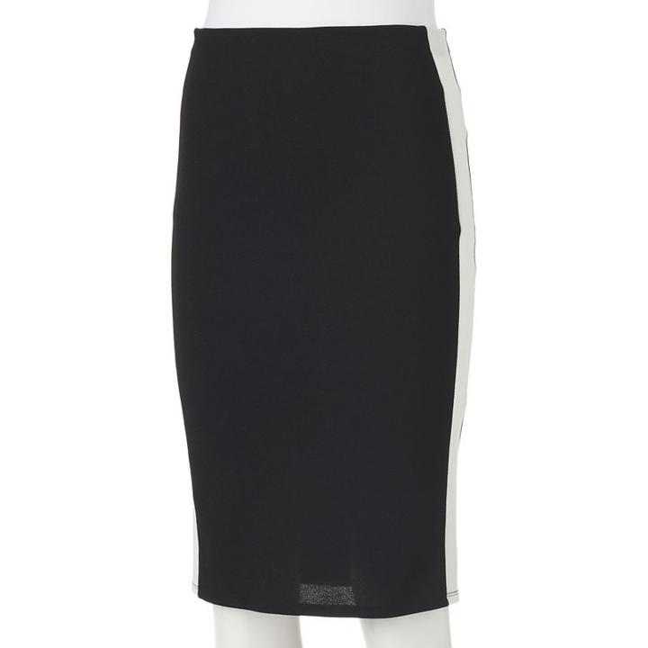 Juniors' Joe B Side-stripe Pencil Skirt, Girl's, Size: Medium, Oxford