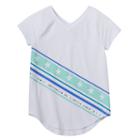 Girls Plus Size So&reg; Double V-neck Active Graphic Tee, Girl's, Size: 16 1/2, White