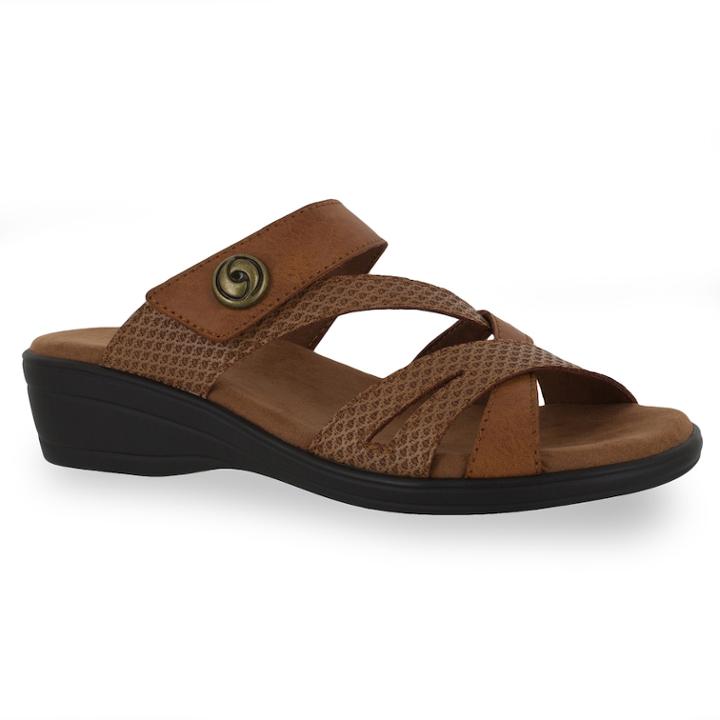 Easy Street Feature Women's Sandals, Size: Medium (6), Dark Brown