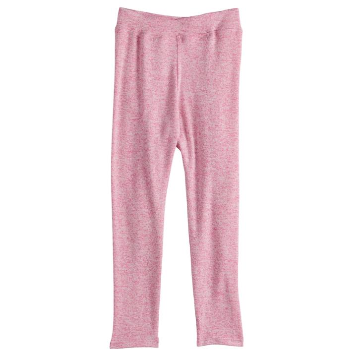 Girls 4-16 Cuddl Duds Soft Knit Leggings, Size: 14-16, Red Overfl