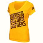 Juniors' Campus Heritage Minnesota Golden Gophers Shoutout V-neck Tee, Women's, Size: Medium, Dark Red