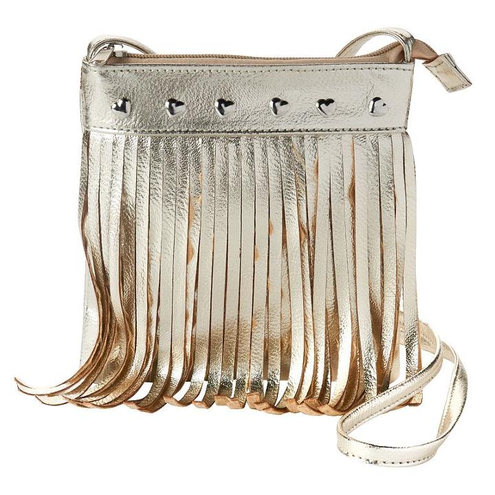 Girls 4-16 Capelli Fringe & Heart Crossbody Bag, Girl's, Multicolor