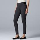 Women's Simply Vera Vera Wang Everyday Luxury Scuba High-waisted Skinny Pants, Size: M Short, Grey