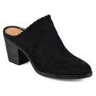 Journee Collection Gigi Women's Heeled Mules, Size: 7.5, Black