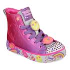 Skechers Twinkle Toes Happy Lights Girls' Light Up High Top Shoes, Size: 13, Red Overfl