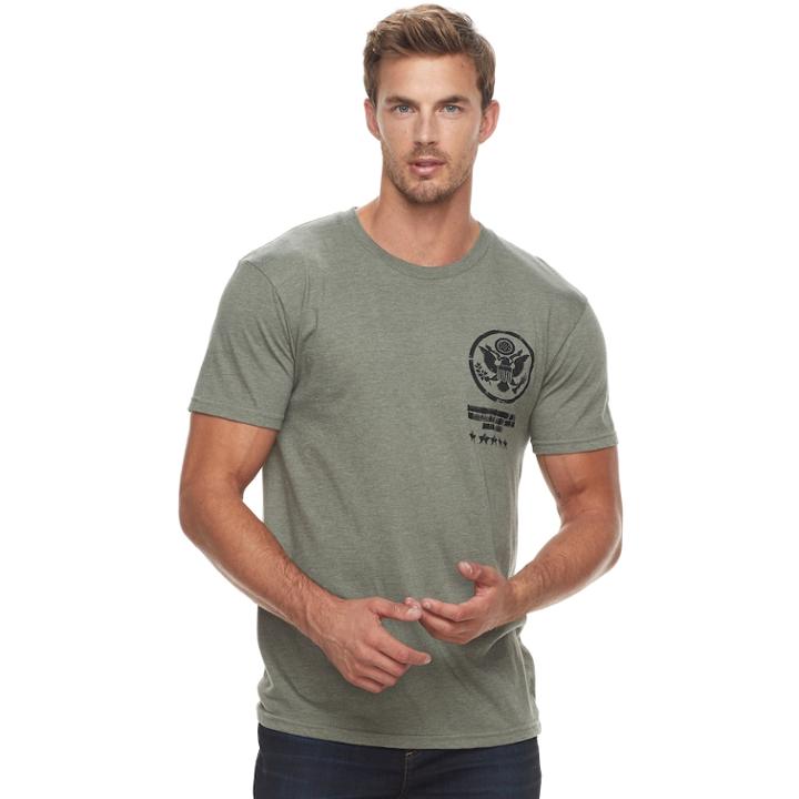 Men's Apt. 9&reg; Adorned Military Graphic Tee, Size: Large, Dark Green