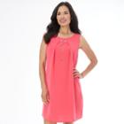 Women's Ab Studio Necklace Shift Dress, Size: 14, Brt Pink