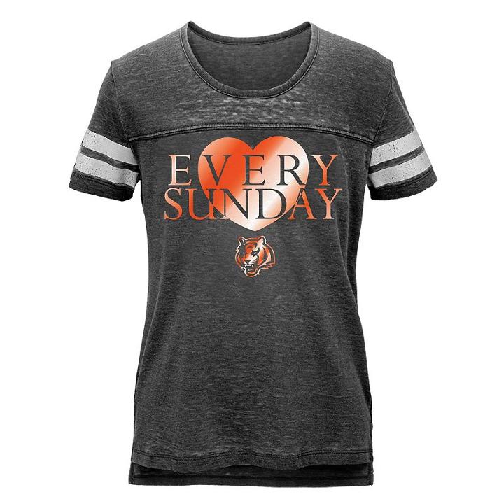Juniors' Cincinnati Bengals Every Sunday Tee, Women's, Size: Small, Black