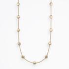 Croft & Barrow&reg; Gold Tone Hammered Disc Link Long Station Necklace, Women's, Yellow