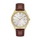 Caravelle Men's Leather Watch - 44b115, Size: Large, Brown