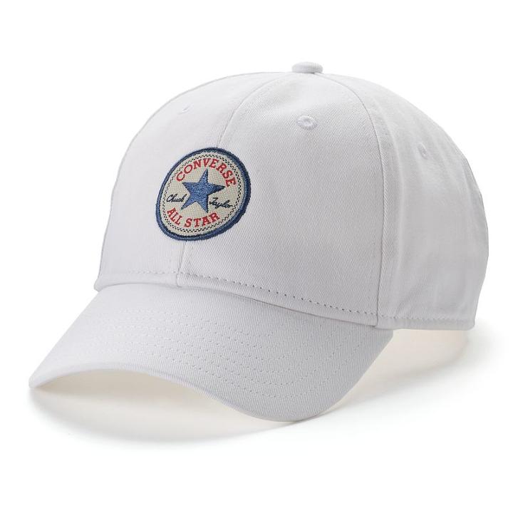 Unisex Converse Embroidered Baseball Hat, White