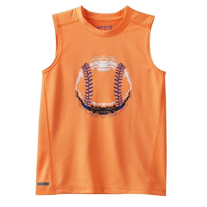 Boys 4-10 Jumping Beans&reg; Textured Muscle Tee, Boy's, Size: 8, Brt Orange