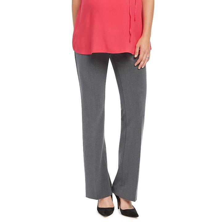 Petite Maternity Oh Baby By Motherhood&trade; Secret Fit Belly&trade; Slim Bootcut Pants, Women's, Size: S Petite, Dark Grey