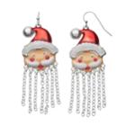 Santa Claus Nickel Free Fringe Earrings, Women's, Multicolor