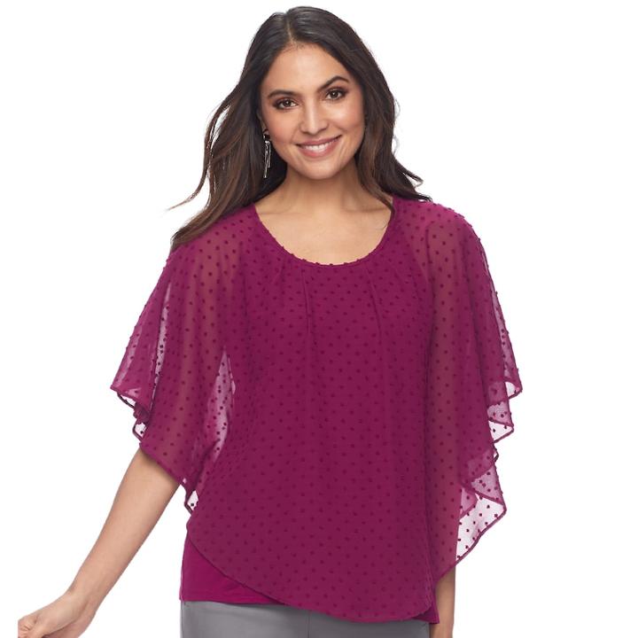 Women's Elle&trade; Crepe Popover Top, Size: Xsml Av/rg, Pink