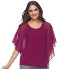 Women's Elle&trade; Crepe Popover Top, Size: Xsml Av/rg, Pink