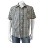 Men's Croft & Barrow&reg; True Comfort Classic Fit Stretch Patterned Button Down Shirt, Size: Large, Blue (navy)